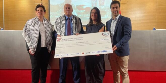 609 ألف يورو لدعم غزة من ريع المباراة الودية بين فلسطين وإقليم الباسك
