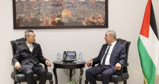 حسين الشيخ يستقبل السفير الصيني لدى فلسطين سون تشن ويثمن مواقف بكين الداعمة لحقوق شعبنا