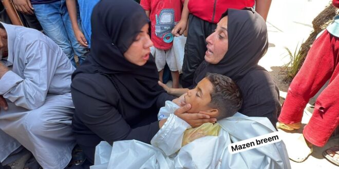 استشهاد طفل وإصابة آخرين في قصف للاحتلال على مدينة خان يونس