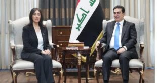 سفيرة فلسطين لدى العراق سمر عوض الله تبحث مع نائب رئيس مجلس النواب العراقي تعزيز العلاقات