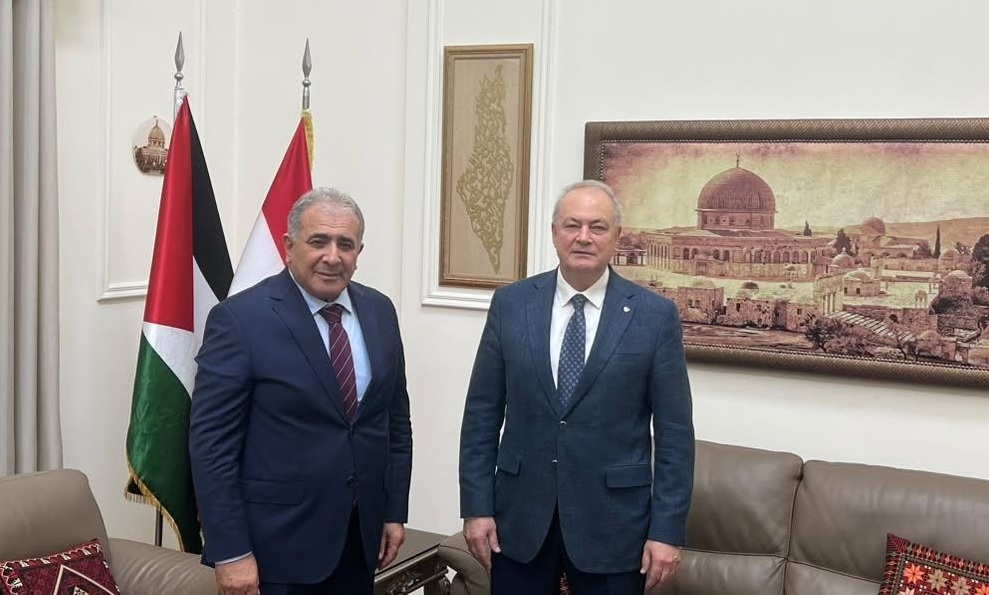 سفير فلسطين لدى لبنان محمد الاسعد يستقبل سفير روسيا الاتحادية في لبنان الكسندر روداكوف
