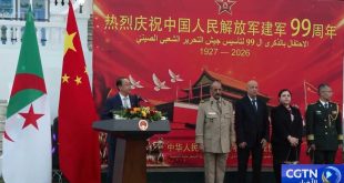 السفارة الصينية لدى الجزائر تقيم حفل استقبال بمناسبة الذكرى الـ99 لتأسيس جيش التحرير الشعبي الصيني