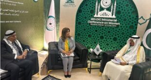 الخليلي تبحث مع المدير التنفيذي للهيئة الدائمة المستقلة لحقوق الانسان بمنظمة التعاون الإسلامي واقع المرأة الفلسطينية