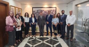 رئيس بلدية بيت لحم يستقبل سفيرة فلسطين لدى تشيلي فيرا بابون وممثل اليونسكو في فلسطين