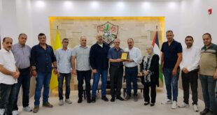 أمين سر حركة فتح إقليم نابلس محمد حمدان يستقبل وفداً من مؤسسات وفعاليات بلدة بيت إيبا