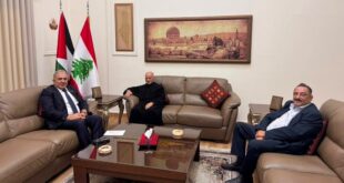 السفير الاسعد يستقبل الاب جورج مخول راعي كنيسة الصعود الالهي كفر حياب