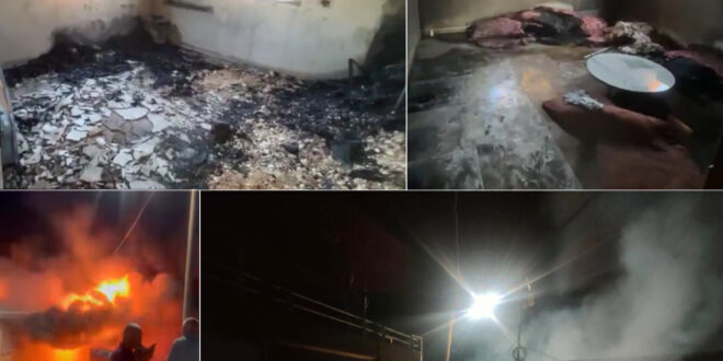 مستوطنون يحرقون منزلا في خلة الفرا جنوب الخليل