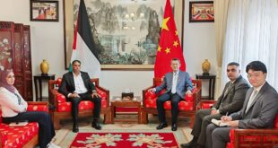 السفير الصيني لدى فلسطين سون تشن يلتقي الأمين العام للاتحاد الفلسطيني للكيك بوكسينغ