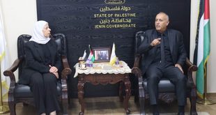 محافظ جنين كمال أبو الرب يستقبل عضو مركزية فتح دلال سلامة