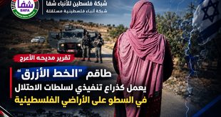 تقرير : طاقم " الخط الأزرق " يعمل كذراع تنفيذي لسلطات الاحتلال في السطو على الأراضي الفلسطينية