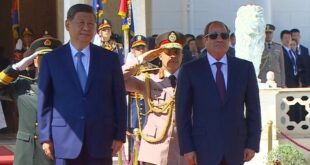الرئيس المصري عبد الفتاح السيسي يستقبل رئيس الصين شي جين بينغ في قصر الاتحادية