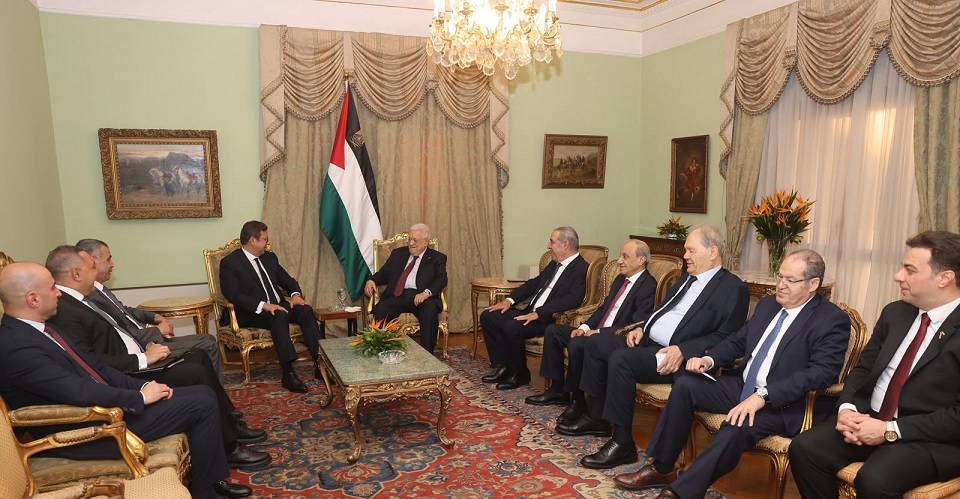 الرئيس محمود عباس يستقبل مدير المخابرات العامة المصرية حسن رشاد