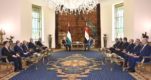 الرئيس محمود عباس ونظيره المصري عبد الفتاح السيسي يبحثان مستجدات القضية الفلسطينية