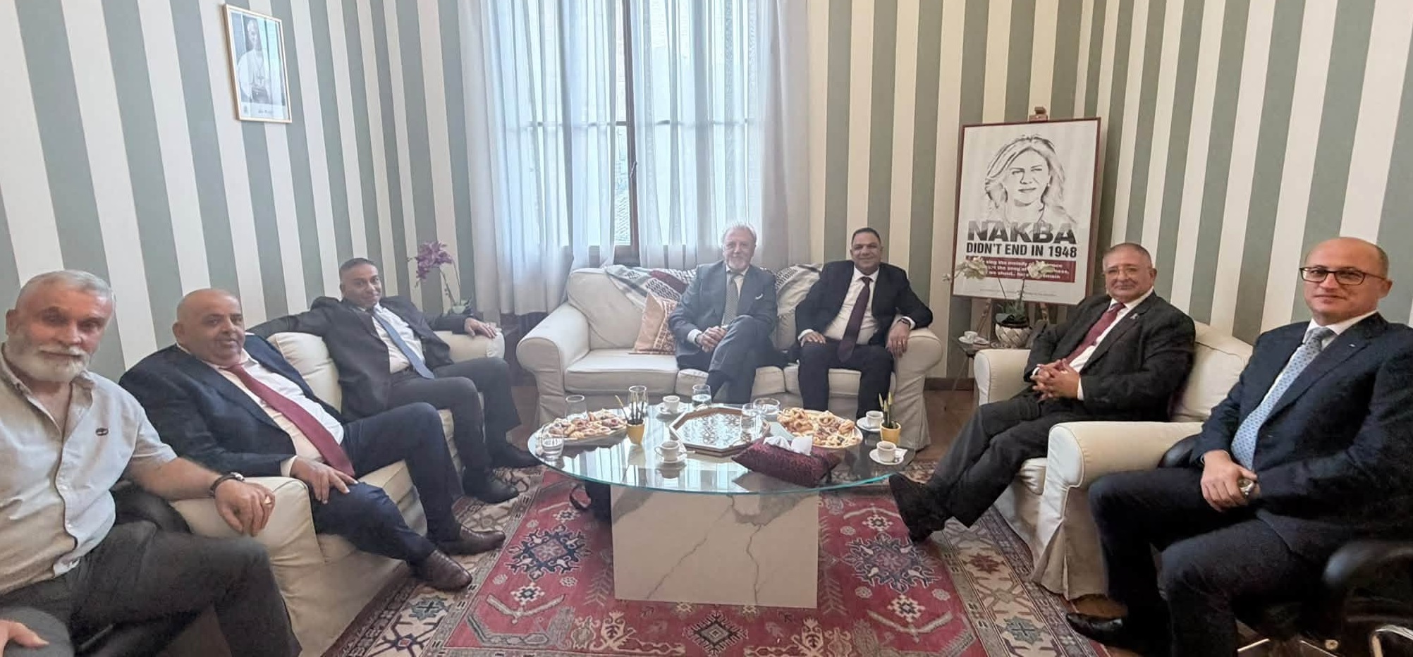 قائد جهاز الاستخبارات العسكرية الفلسطينية اللواء محمد الخطيب «نضال شاهين» يزور سفير دولة فلسطين لدى الكرسي الرسولي