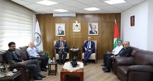 التميمي يلتقي وفدا من بلدية طوباس ويبحثان احتياجات قطاع الأراضي