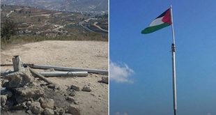 قوات الاحتلال تفجّر سارية علم فلسطين خلال اقتحامها قرية دير جرير شرق رام الله