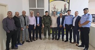 محافظ الخليل خالد دودين وقادة الأجهزة الأمنية يهنئون "بشار الطروة" بانتخابه أميناً لسر حركة «فتح» في إقليم شمال الخليل