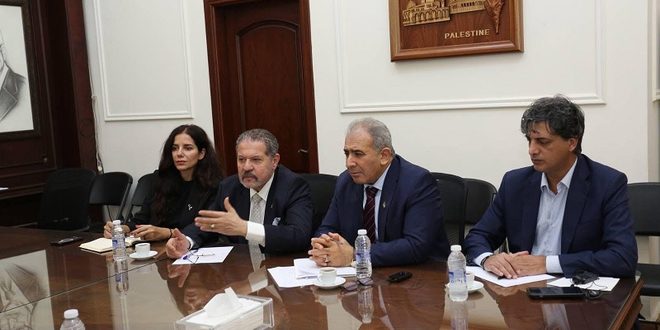 ياسر عباس والسفير الأسعد ومركز "نورف" يبحثون الحوار الوطني وأوضاع اللاجئين في لبنان
