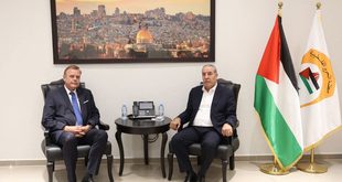 حسين الشيخ يلتقي رئيس مكتب تمثيل هولندا لدى فلسطين السفير ميشيل رينتنار