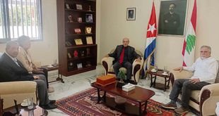 الديمقراطية تلتقي السفير الكوبي في لبنان وتؤكد وقوفها الى جانب كوبا في مواجهة الحصار والتهديدات الاستعمارية الامريكية