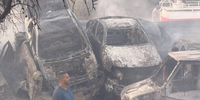 مستوطنون يهاجمون منازل ويحرقون مركبة صحفي أجنبي في المغير